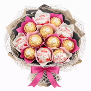 Buchet Raffaello și Ferrero