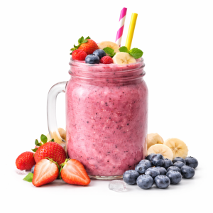 Smoothie Fructe. Căpșuni, banane și afine