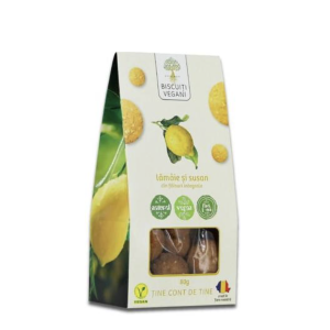 Biscuiți Vegani Cu Lămâie Și Susan, Cu Zahăr Brun