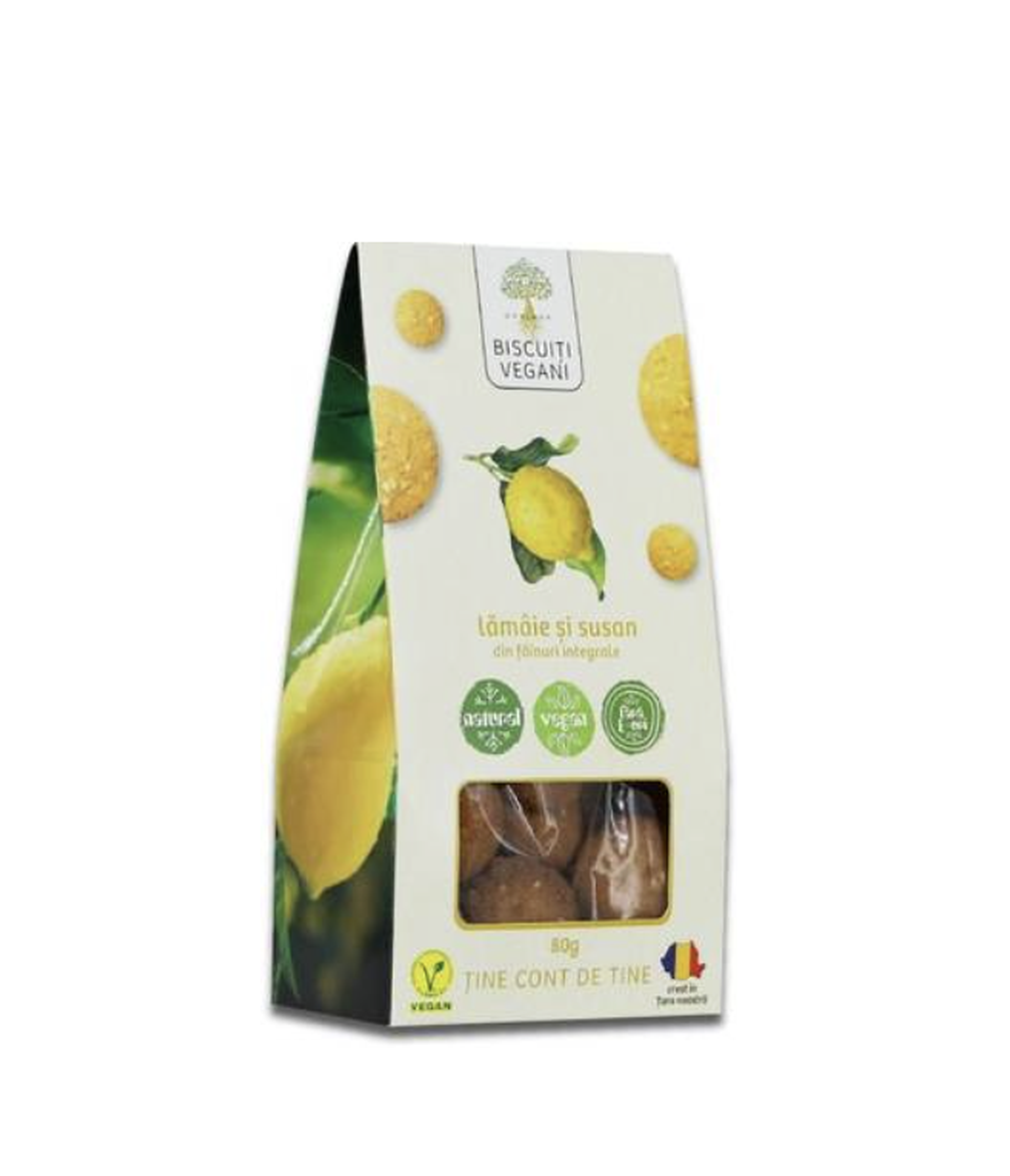 Biscuiți Vegani Cu Lămâie Și Susan, Cu Zahăr Brun