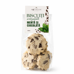 Biscuiți Artizanali cu Mentă și Ciocolată